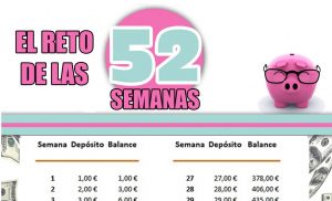 El Reto De Las 52 Semanas De Ahorro. ¿Sabes Cuánto Puedes Ahorrar En Un ...